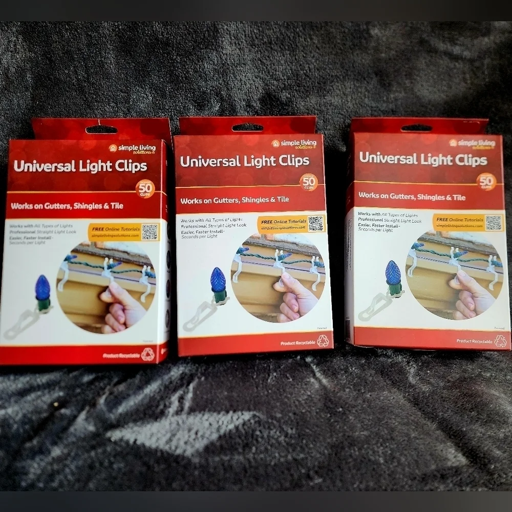 Bundle of 3 NWT universal light clips 50 pc in each for Halloween, Christmas